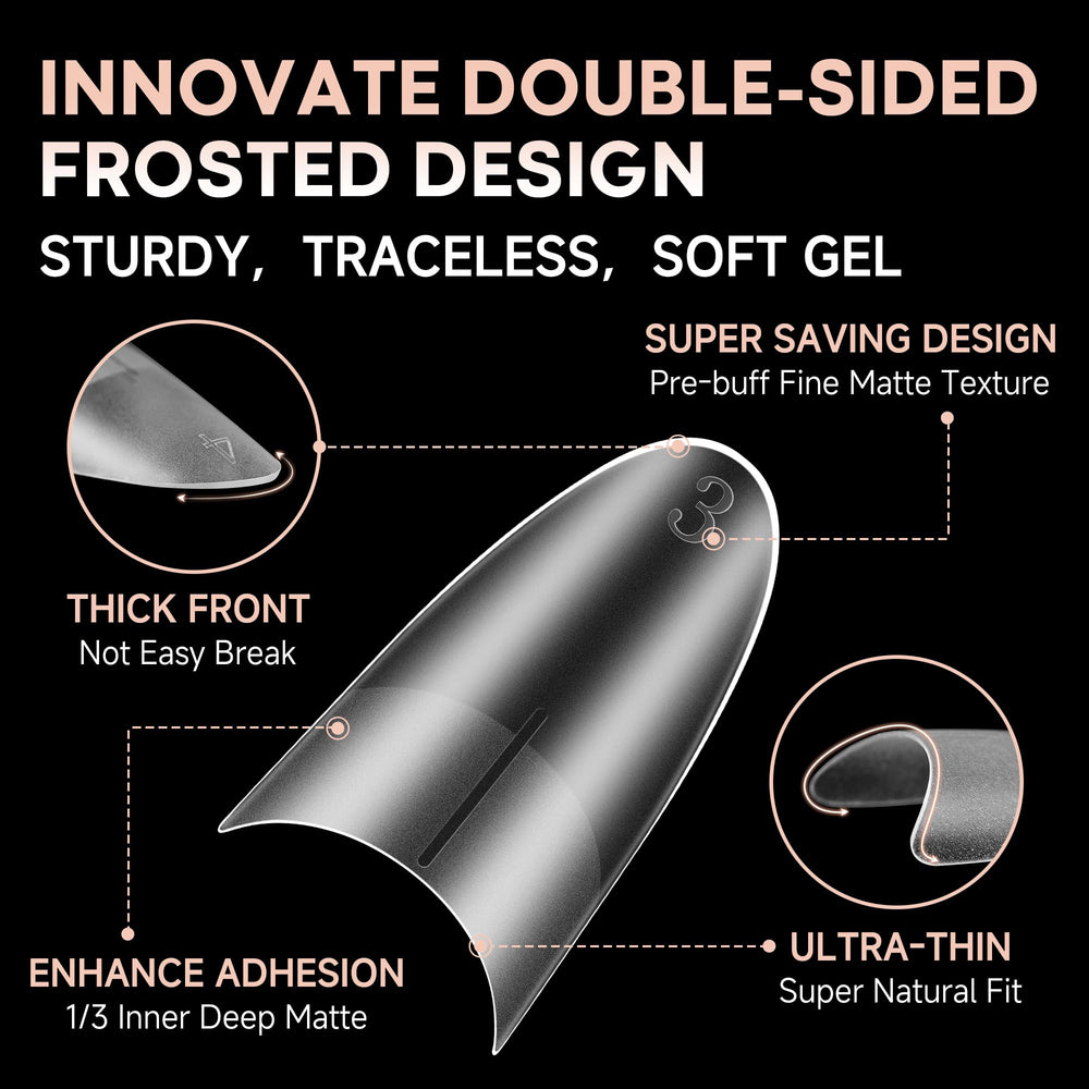 UNA GELLA inner deep matte adheres securely to natural nails.
