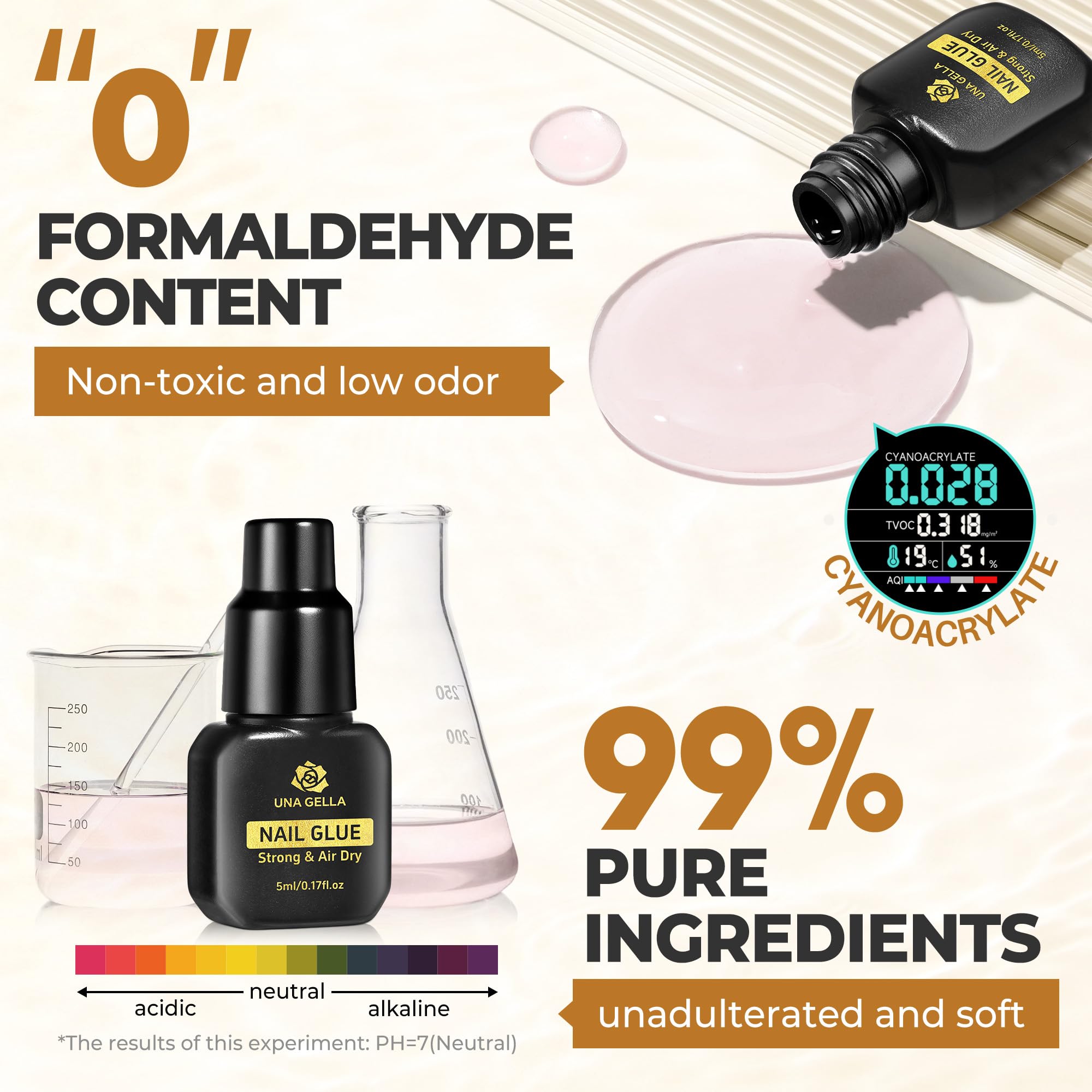 UNA GELLA instant-curing formula sets in seconds without lamp.