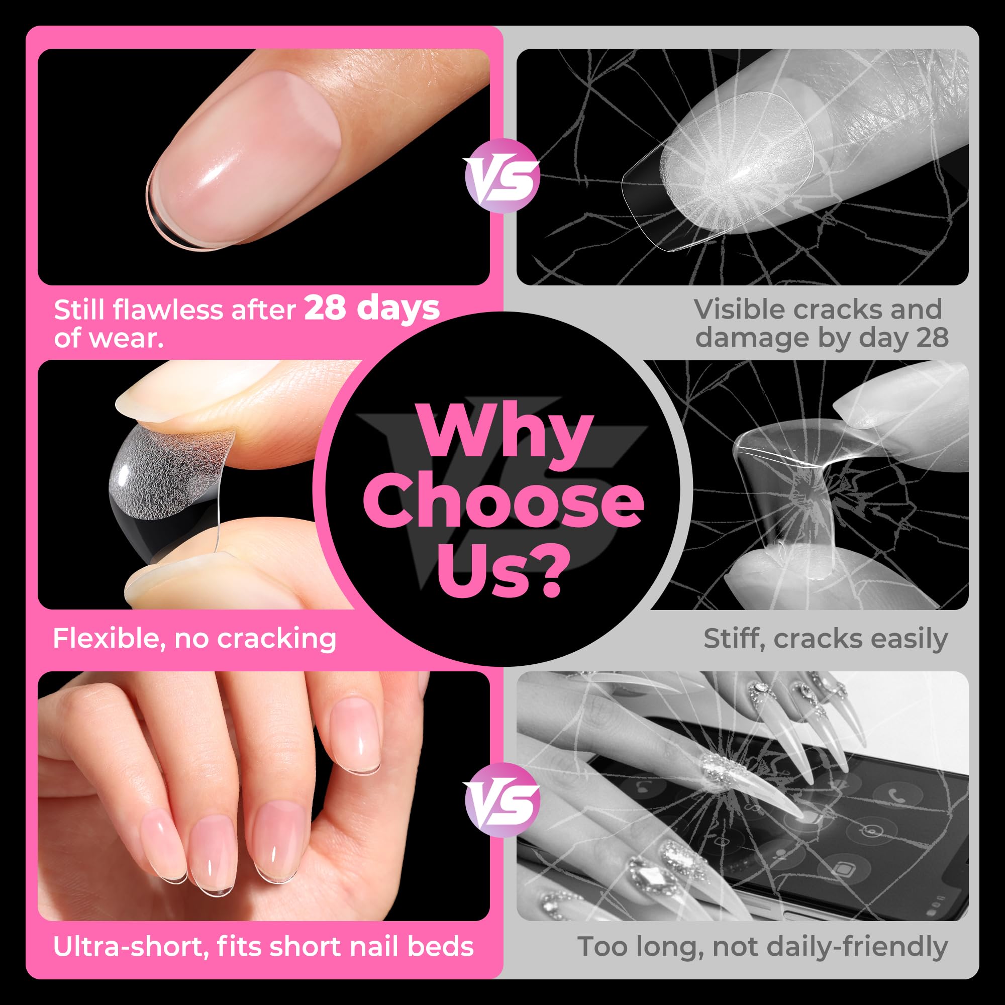 UNA GELLA tips in 12 sizes ensure a precise fit for every finger.