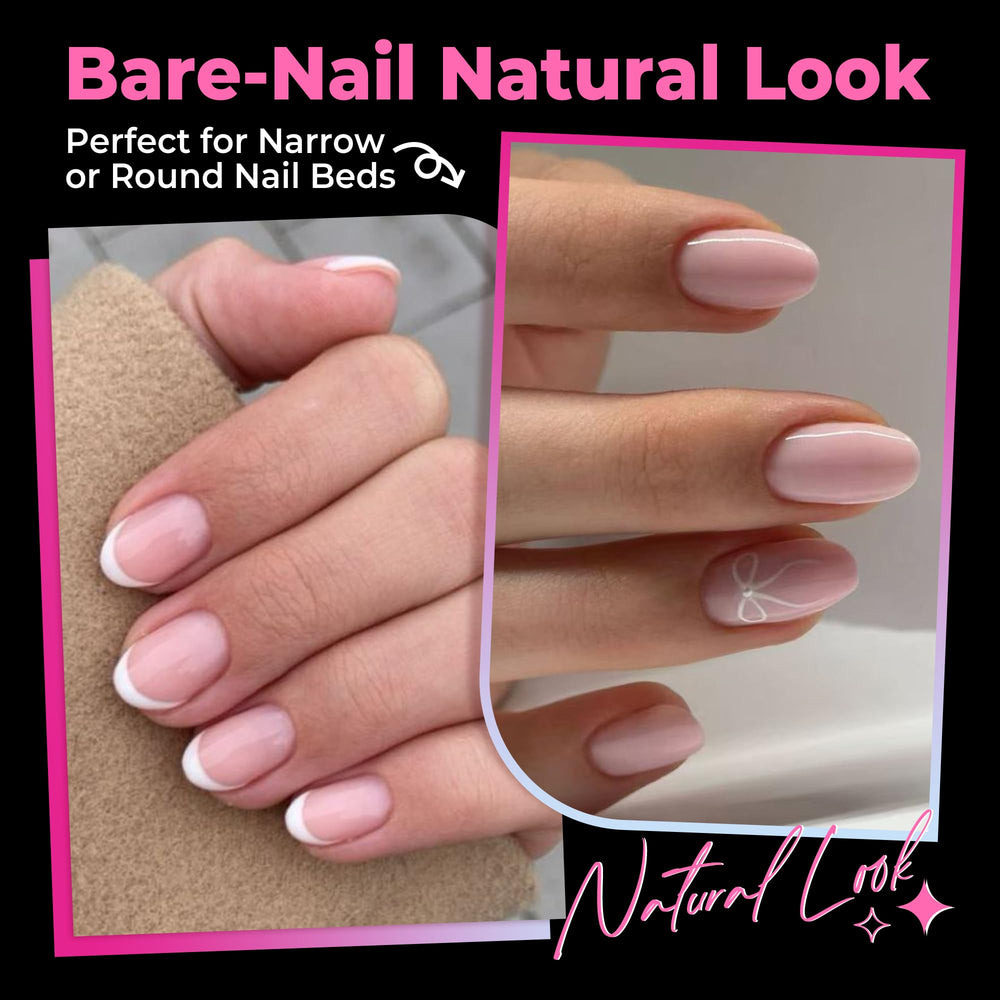 UNA GELLA clear tips create a pristine canvas perfect for gel polish and French twists.