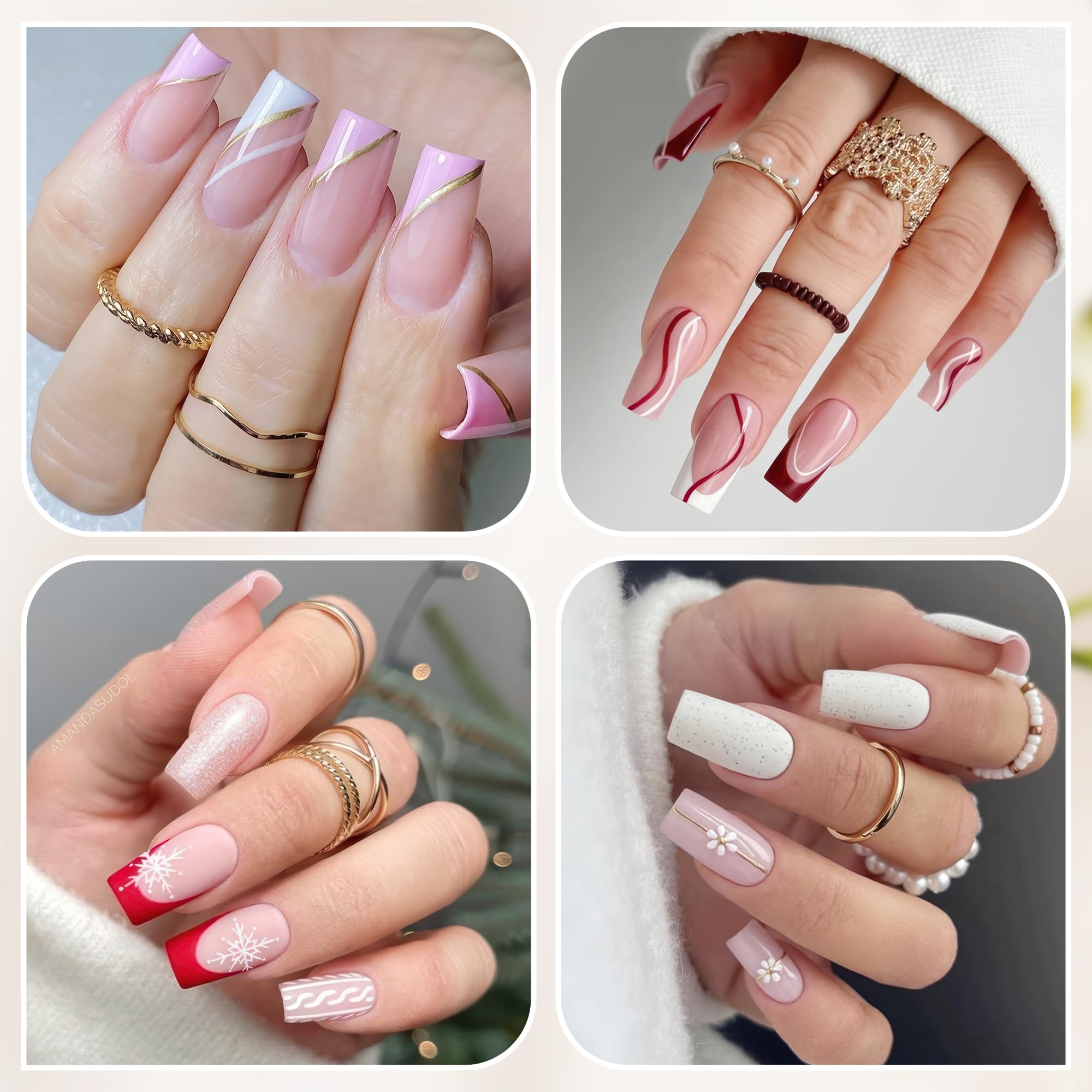 UNA GELLA no C-curve tips designed for comfortable fit on natural nails
