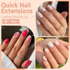 UNA GELLA nail tips square easy-to-remove, breathable gel tips for quick manicure changes
