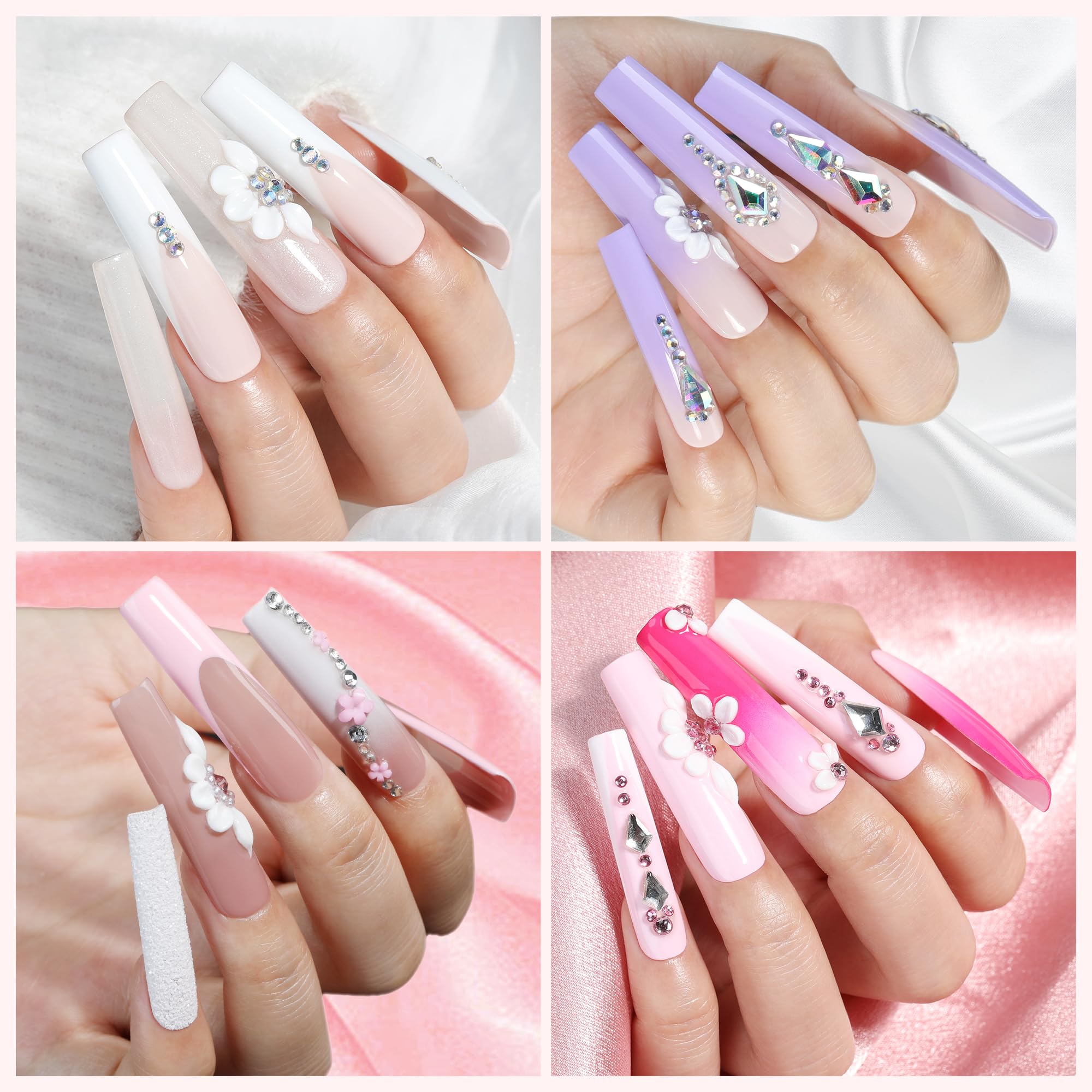 UNA GELLA Nail Tips XXL square no C-curve for effortless DIY nails.