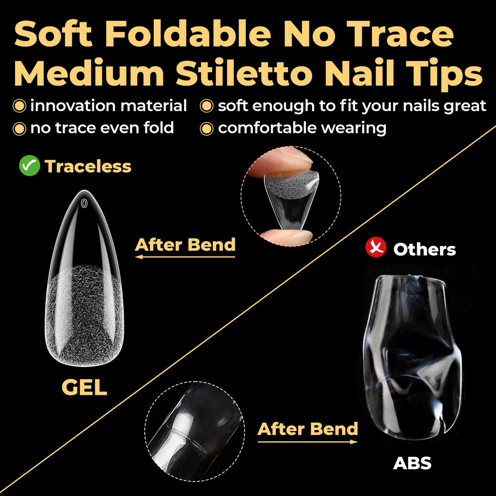 UNA GELLA no-cracking tips resist bending for confident wear