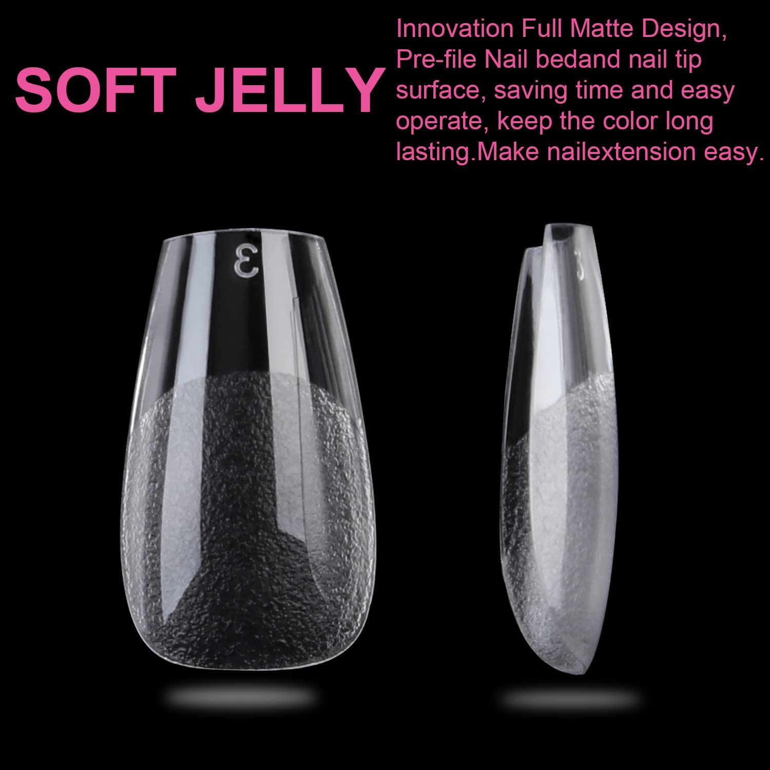 UNA GELLA no-trace clear tips stay flat and bend-friendly