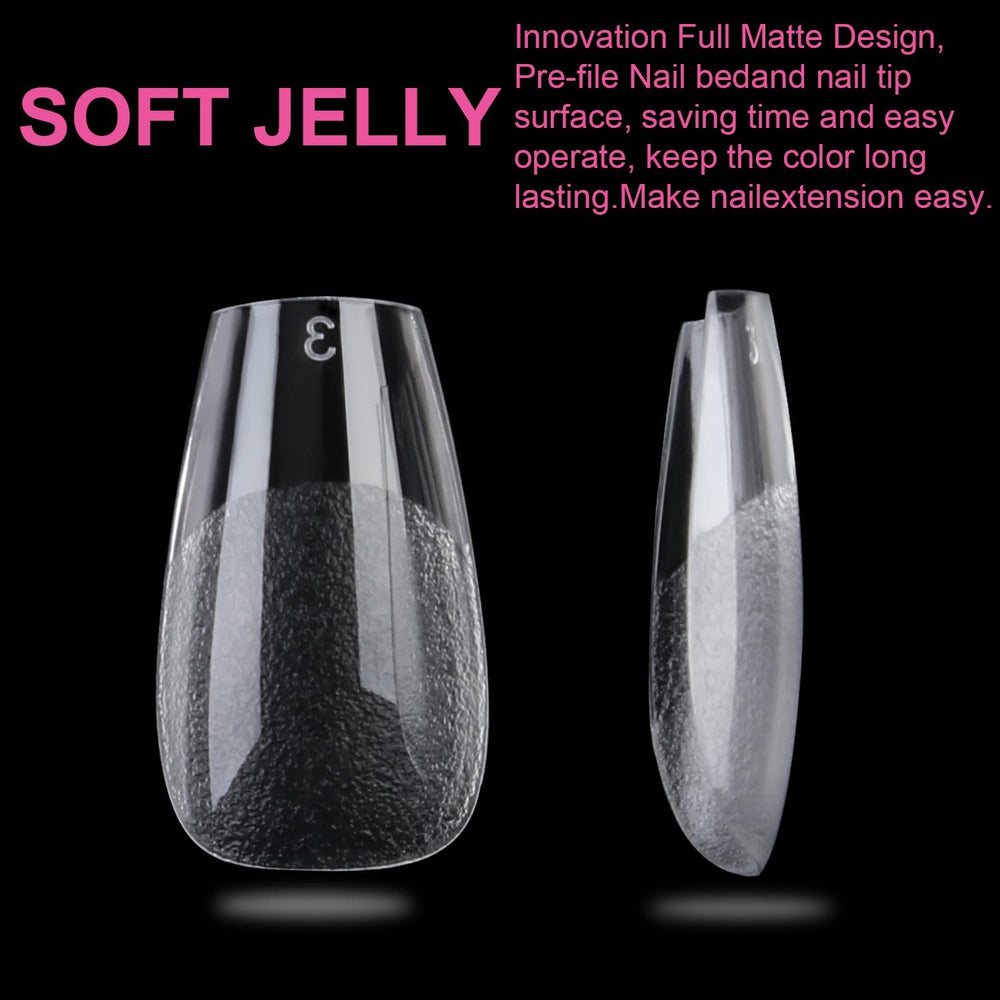 UNA GELLA no-trace clear tips stay flat and bend-friendly