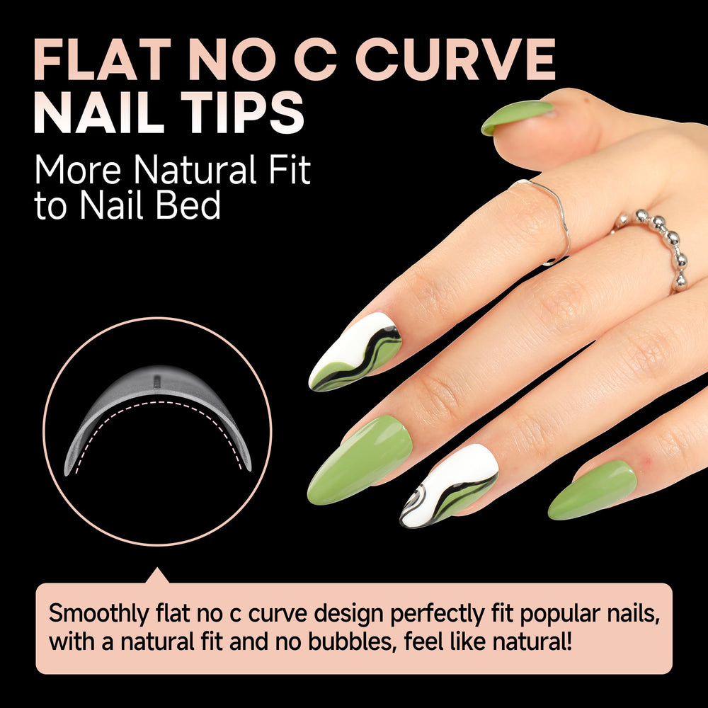UNA GELLA position line design with pre-numbered tips speeds sizing.