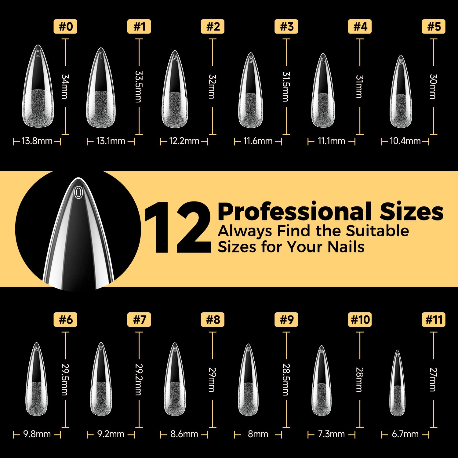 UNA GELLA pre-etched tips save filing time during shaping at home.