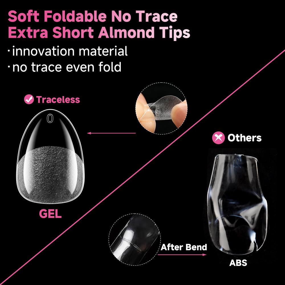 UNA GELLA thin back edge provides a natural fit against the nail bed.
