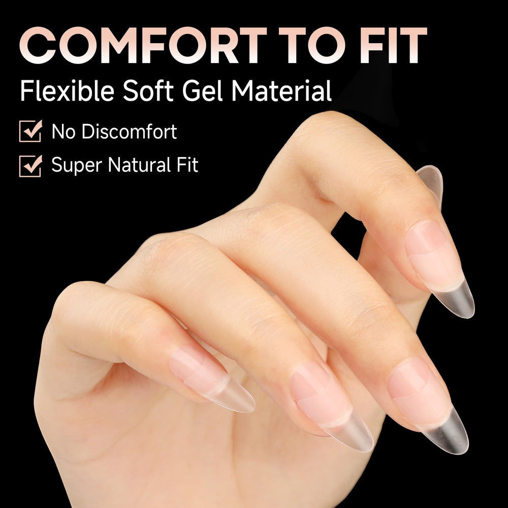 UNA GELLA twelve sizes pre-numbered for quick nail tip selection.