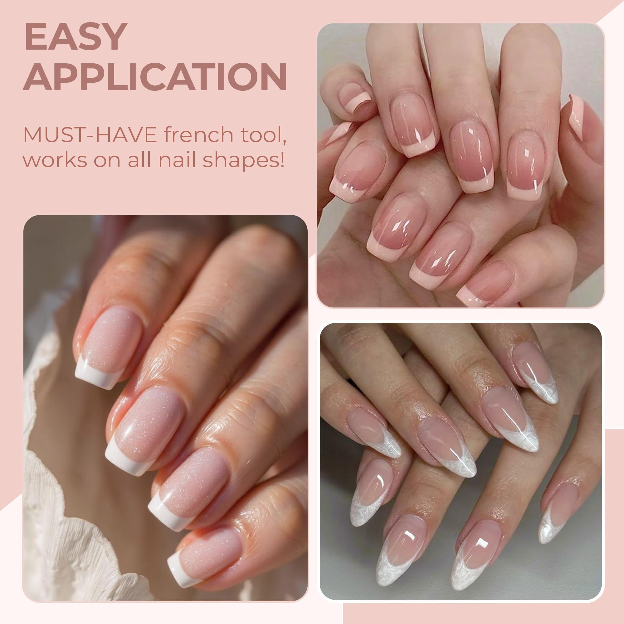 UNA GELLA two-sizes stamp covers most fingers and toes for even results.