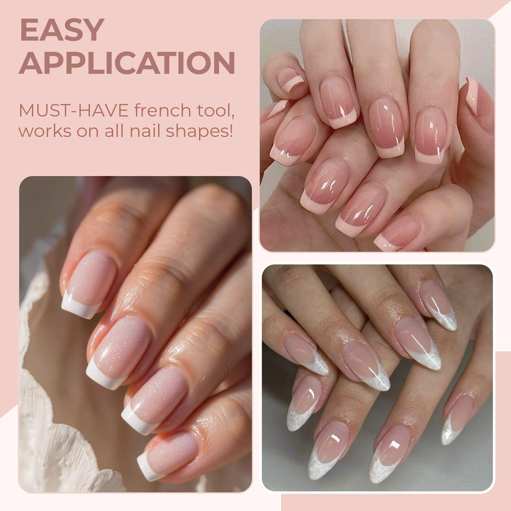 UNA GELLA two-sizes stamp covers most fingers and toes for even results.