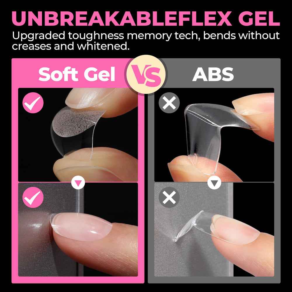 UNA GELLA ultra-thin back with thick front design improves edge strength.