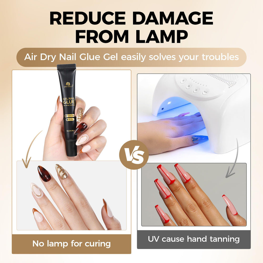 UNA GELLA versatile glue for tips, press-ons, and decorations
