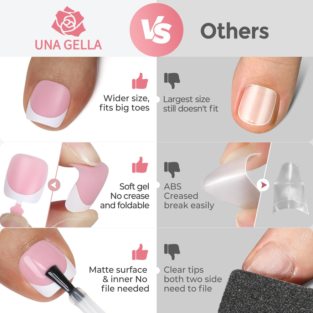 UNA GELLA soft gel tips are lightweight and flexible for comfortable wear