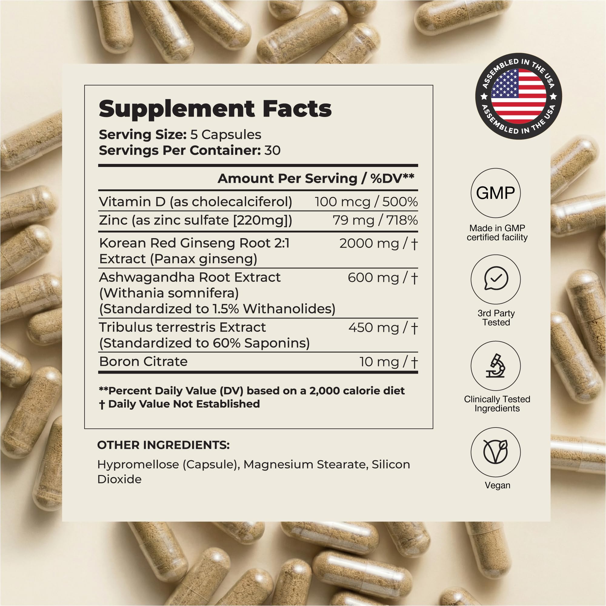 UNALTERED natural formula framed for active men