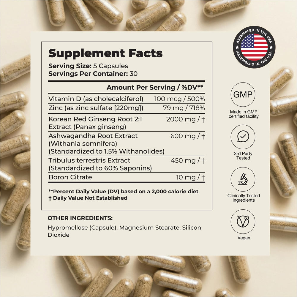 UNALTERED natural formula framed for active men