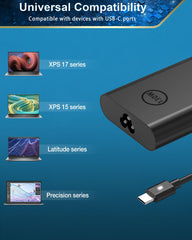 UNAWUDOH charger in use with Dell Latitude 7410 for reliable portable power