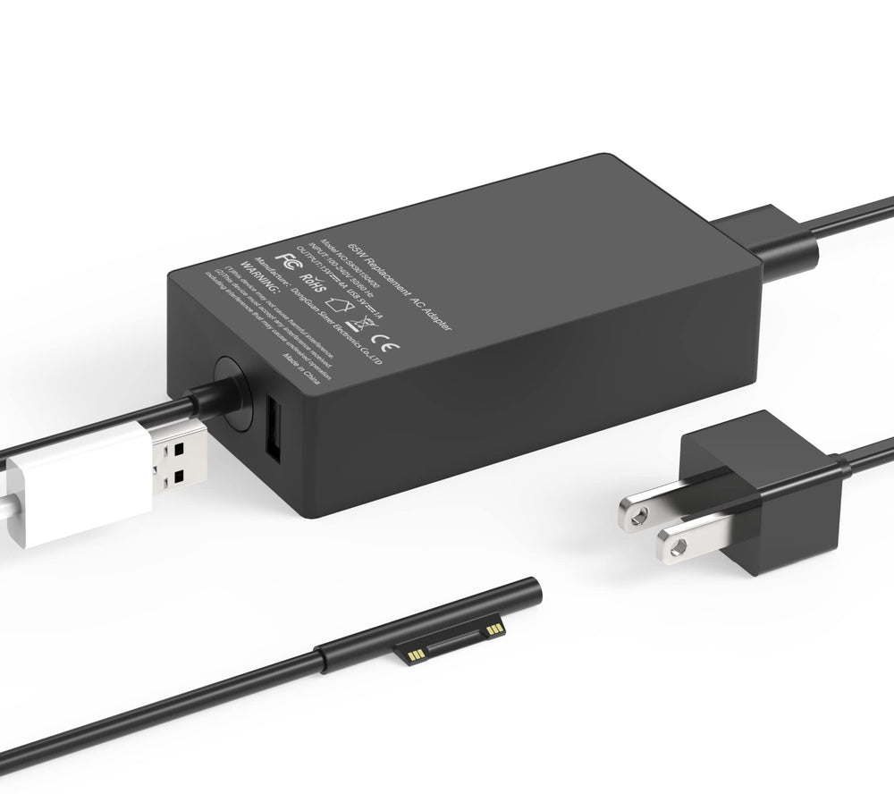 UNAWUDOH 65W Surface charger, front view, powerful charging for Surface devices