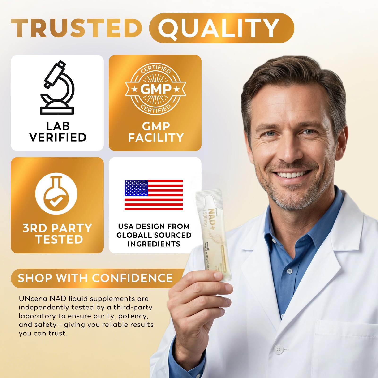 UNcena NAD+ 20X liposomal formulation for enhanced absorption
