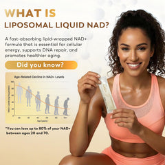 UNcena NAD+ sachet dissolving in water to boost hydration and vitality
