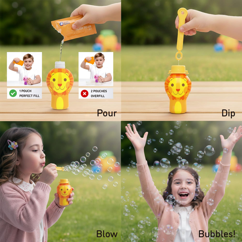 Uncle Bubble Bubble Wand with ergonomic handle for simple dipping