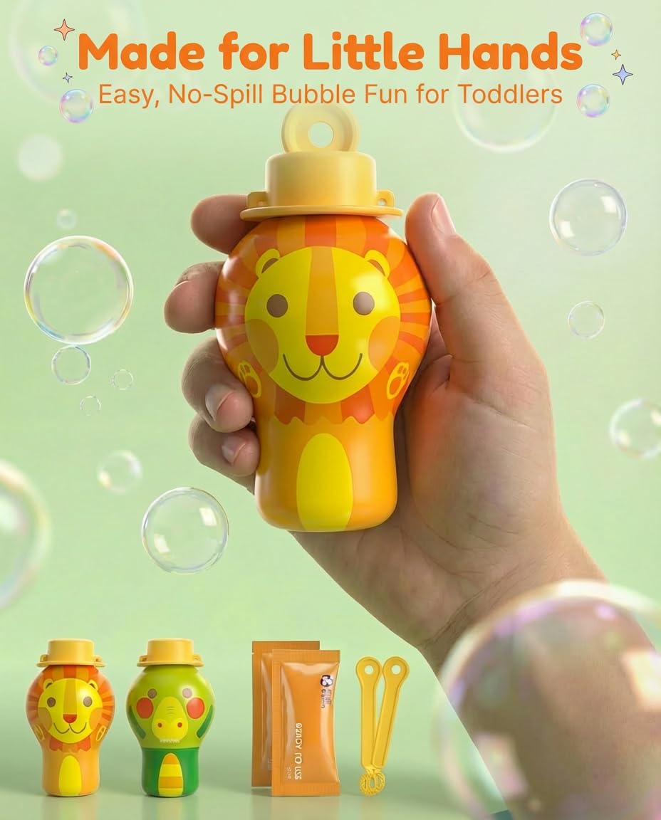 Uncle Bubble Durable plastic withstands drops during active play