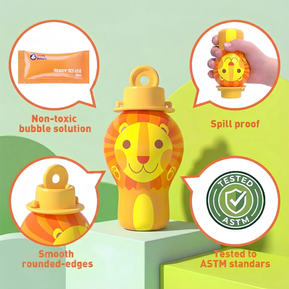 Uncle Bubble Ergonomic grip helps small hands grasp easily