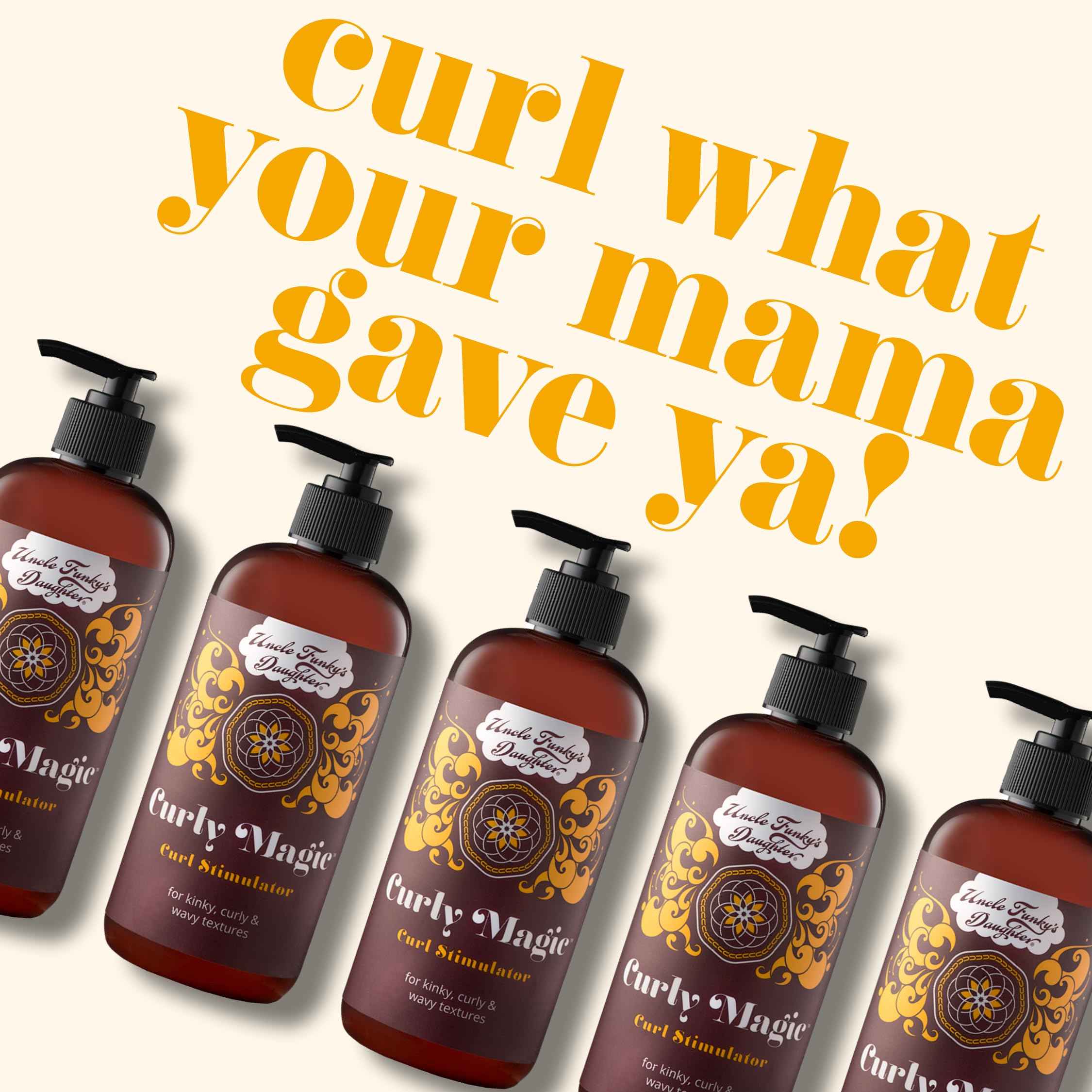 Uncle Funky's Daughter Curly Magic defines curls with a firm hold for lasting style.