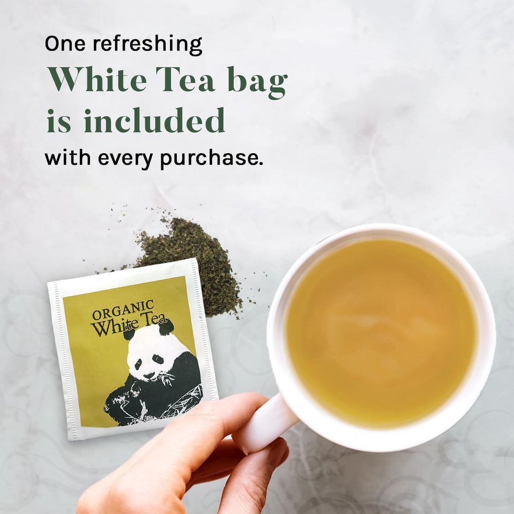 Uncle Lee's Organic Green Tea hot-brew cup with inviting aroma.