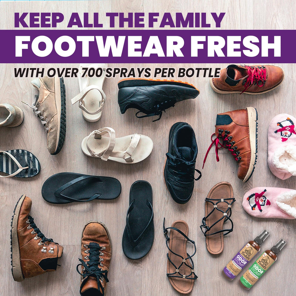 Uncle Todd's Odor Stomp delivers lasting freshness for footwear.