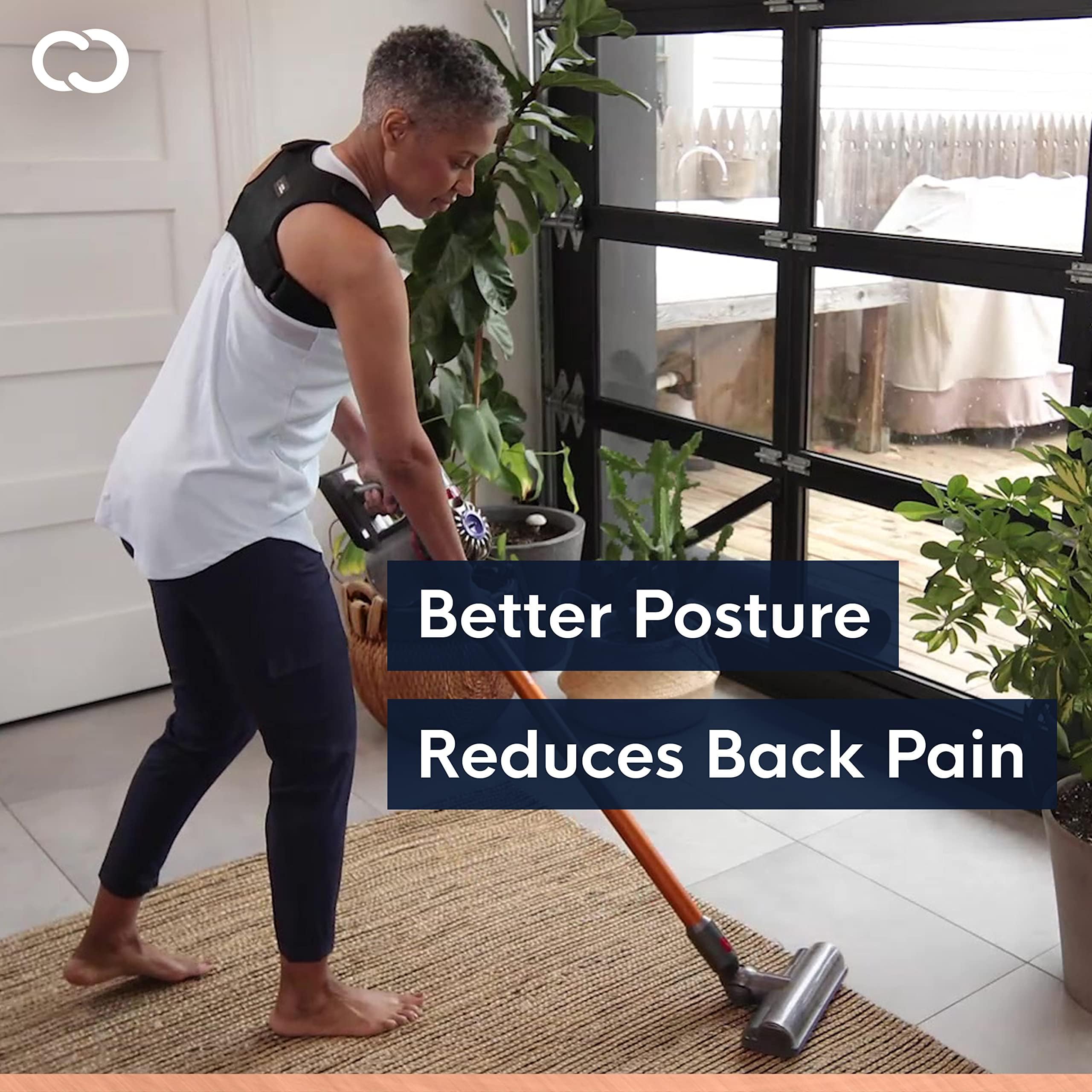 Wear under clothing for discreet posture support at desk or gym.