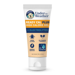 Under the Weather Ready Cal Plus Gel dog tube ready for high-calorie feeding.