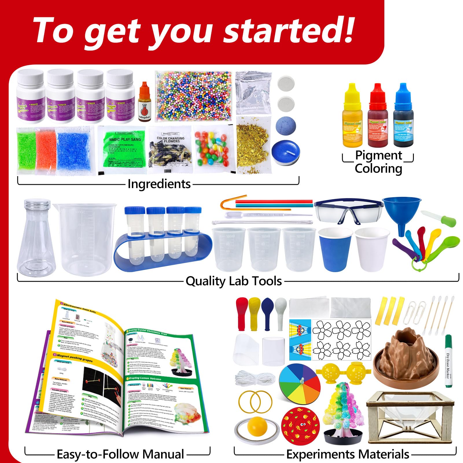 UNGLINGA 272 Experiments kid-friendly lab tools enable real-world exploration.