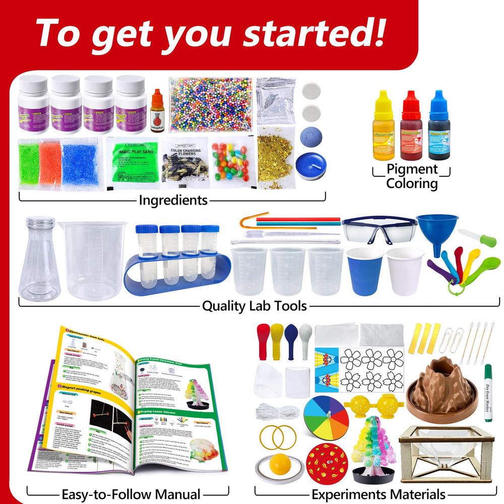 UNGLINGA 272 Experiments kid-friendly lab tools enable real-world exploration.