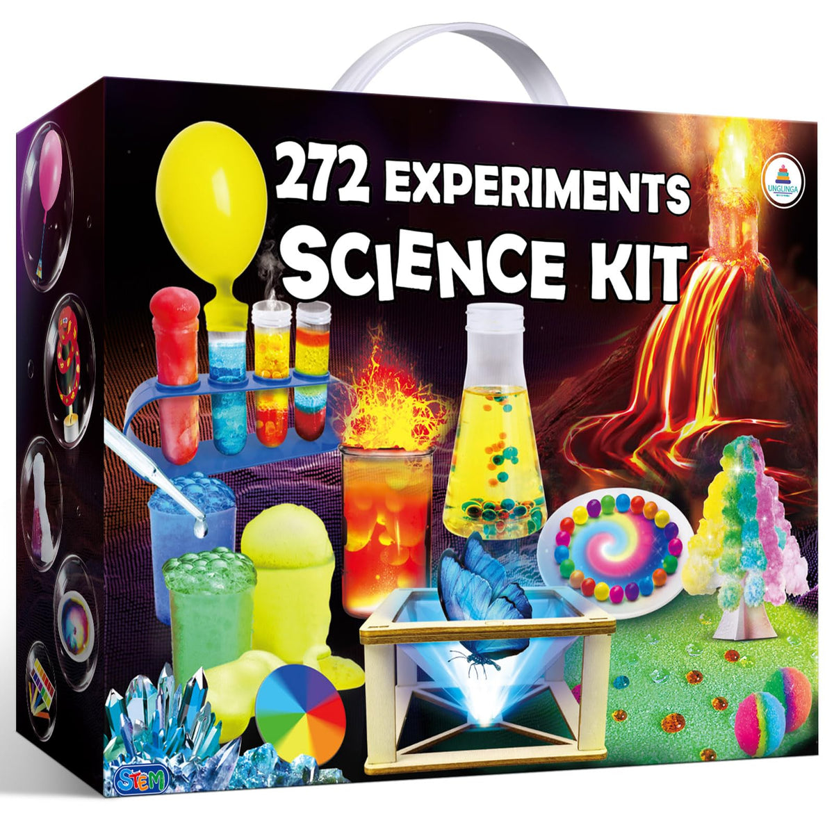 UNGLINGA 272 Experiments volcano setup for kids' hands-on science exploration.