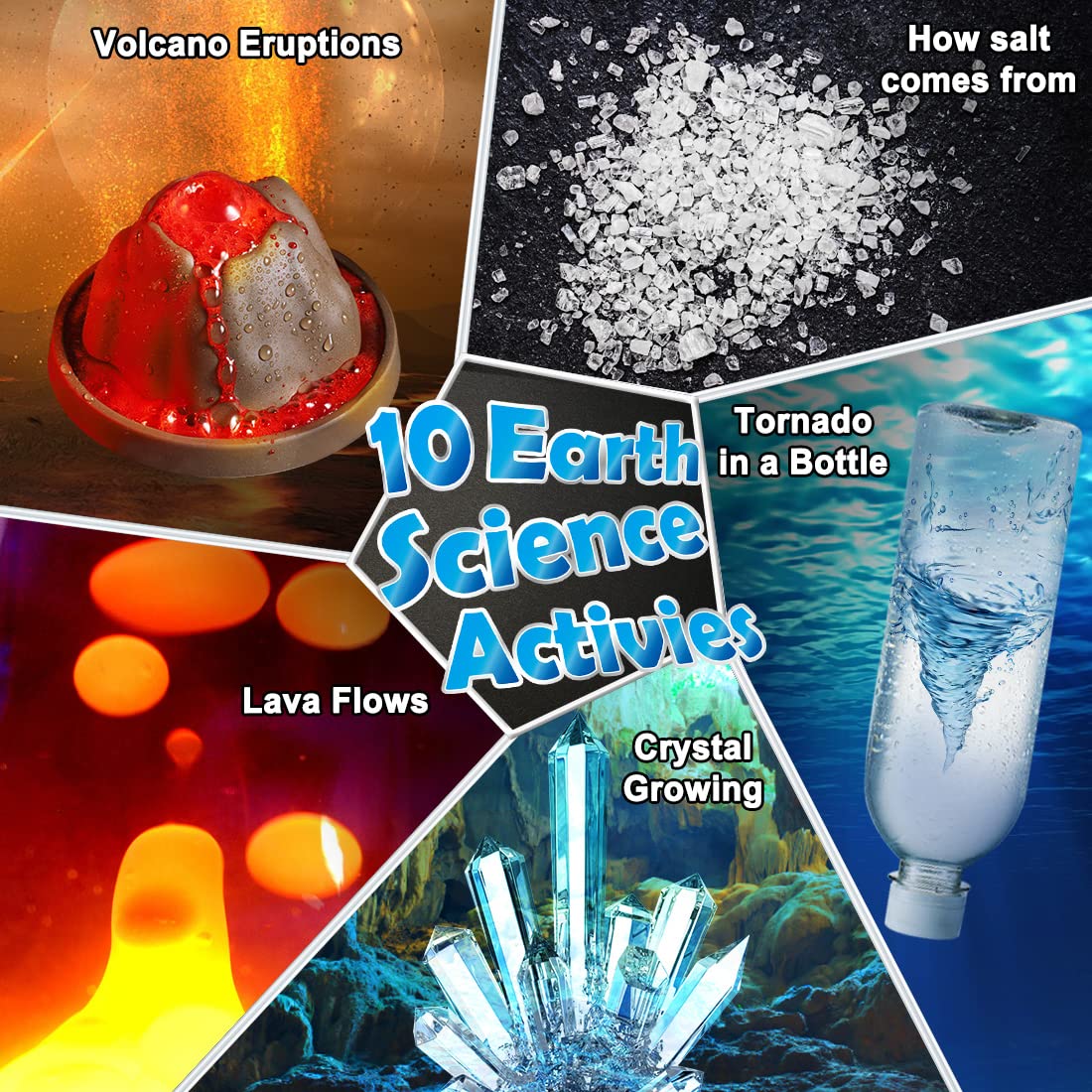 UNGLINGA 70 Lab Experiments crystal growth kit supports safe, imaginative experiments at home