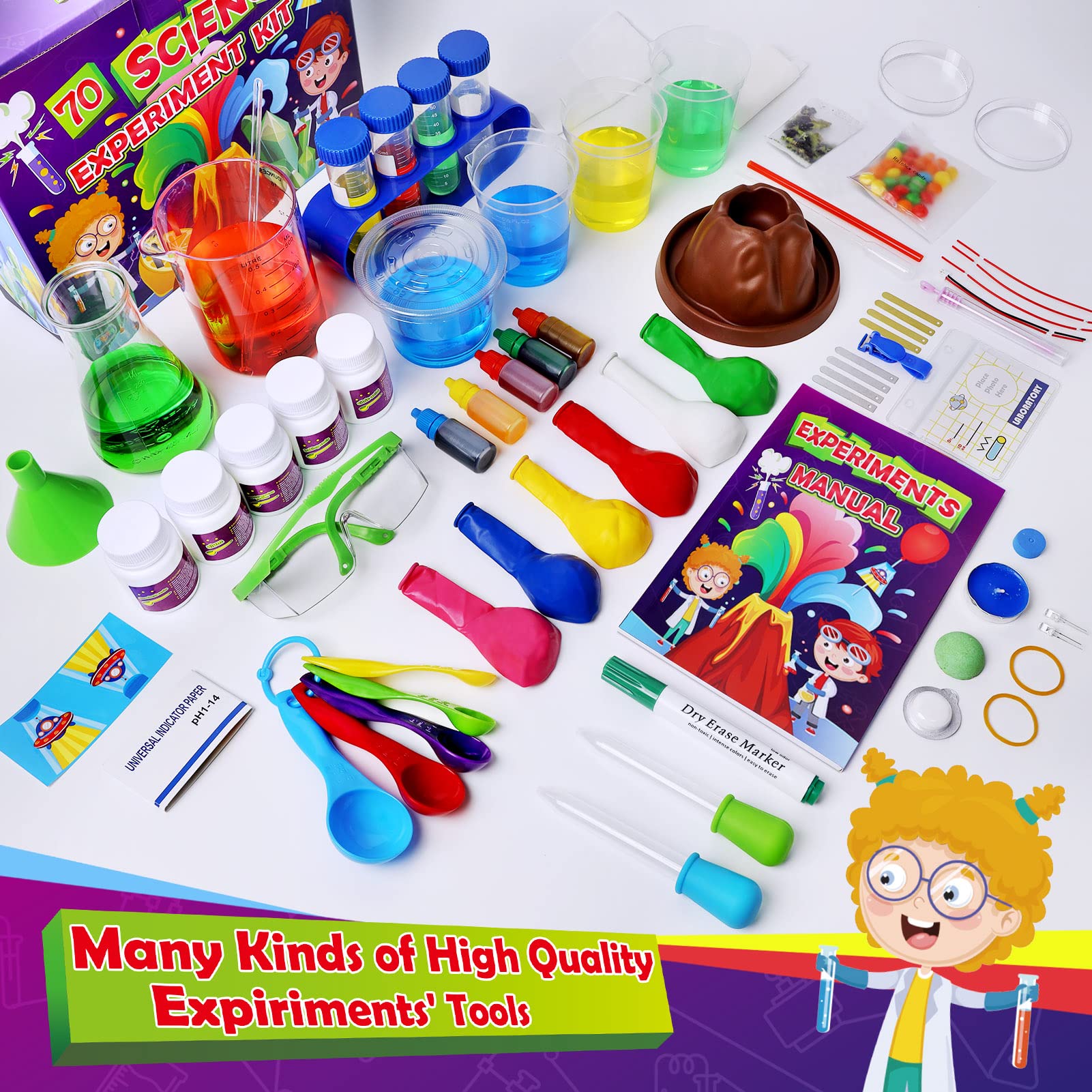 UNGLINGA 70 Lab Experiments kids exploring science safely while building curiosity