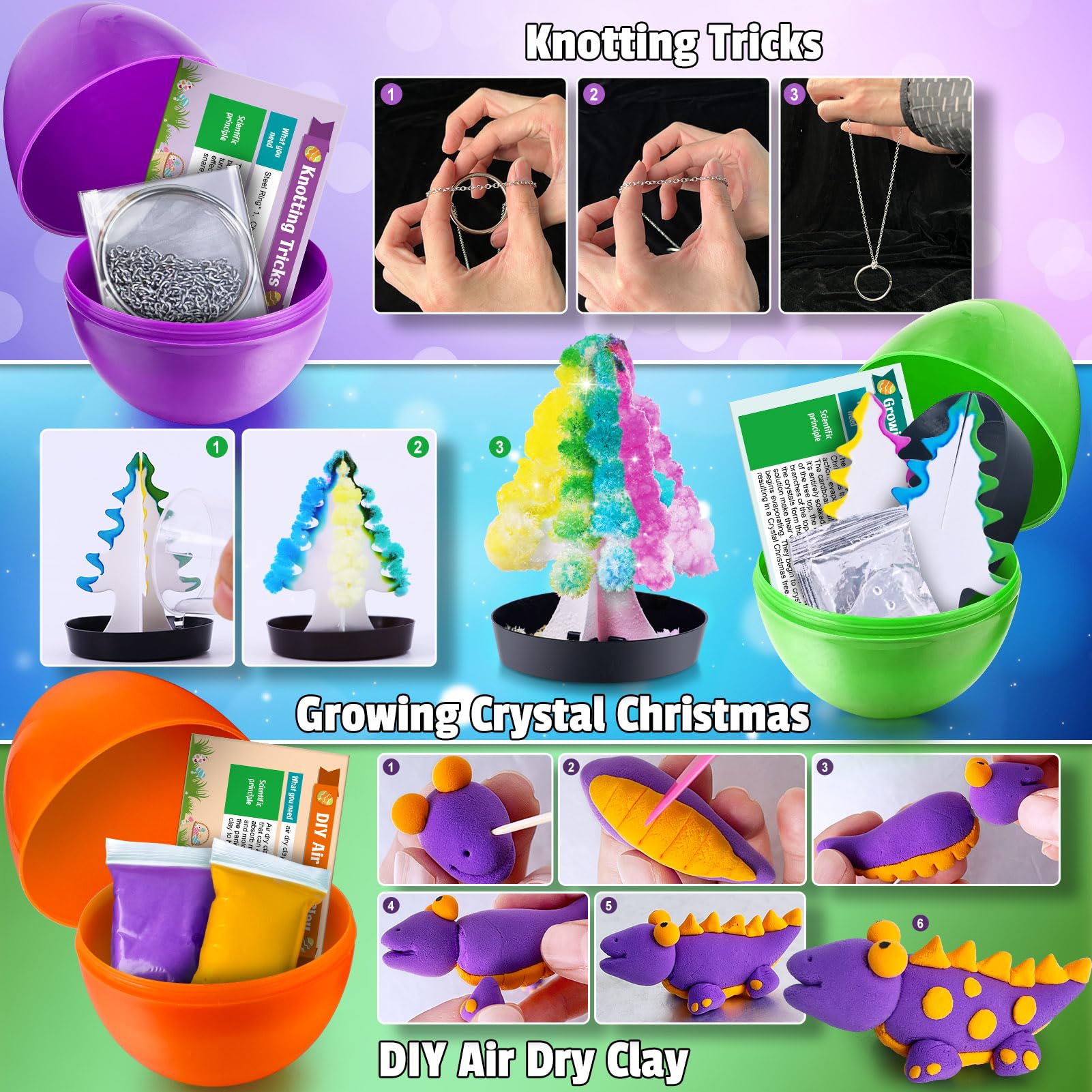 Easter basket with UNGLINGA STEM toy insert for festive learning.