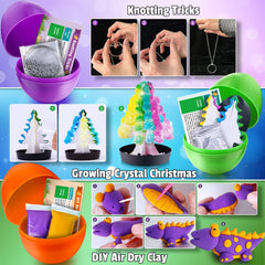 Easter basket with UNGLINGA STEM toy insert for festive learning.