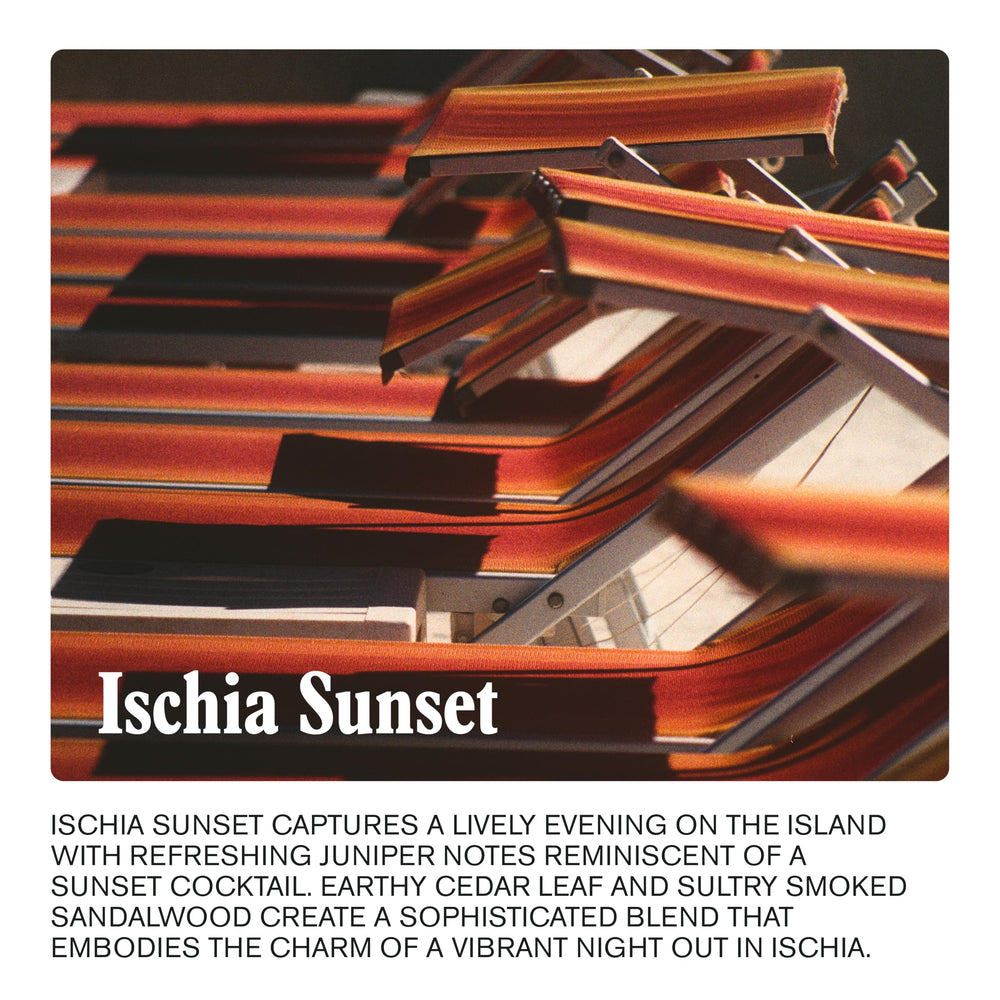 uni ischia sunset scent bottle with warm, clean aroma