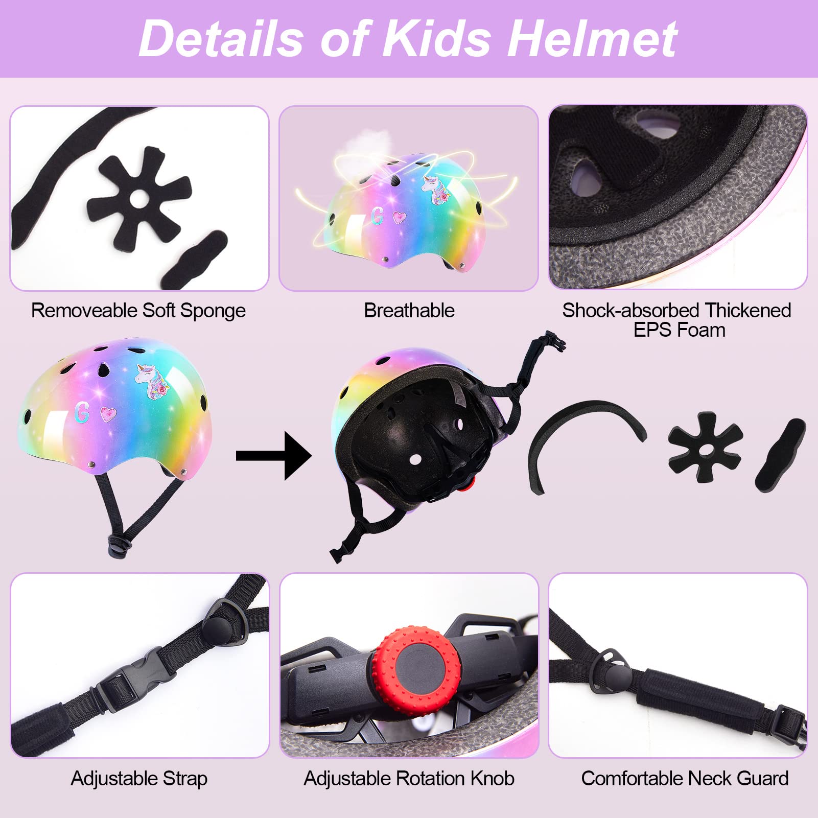 Unicorn Catcher wrist guards with adjustable straps for secure, all-day comfort.