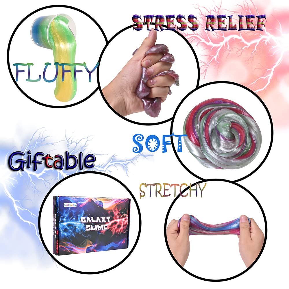 Unicoslm galaxy slime bulk supports color education and creative play