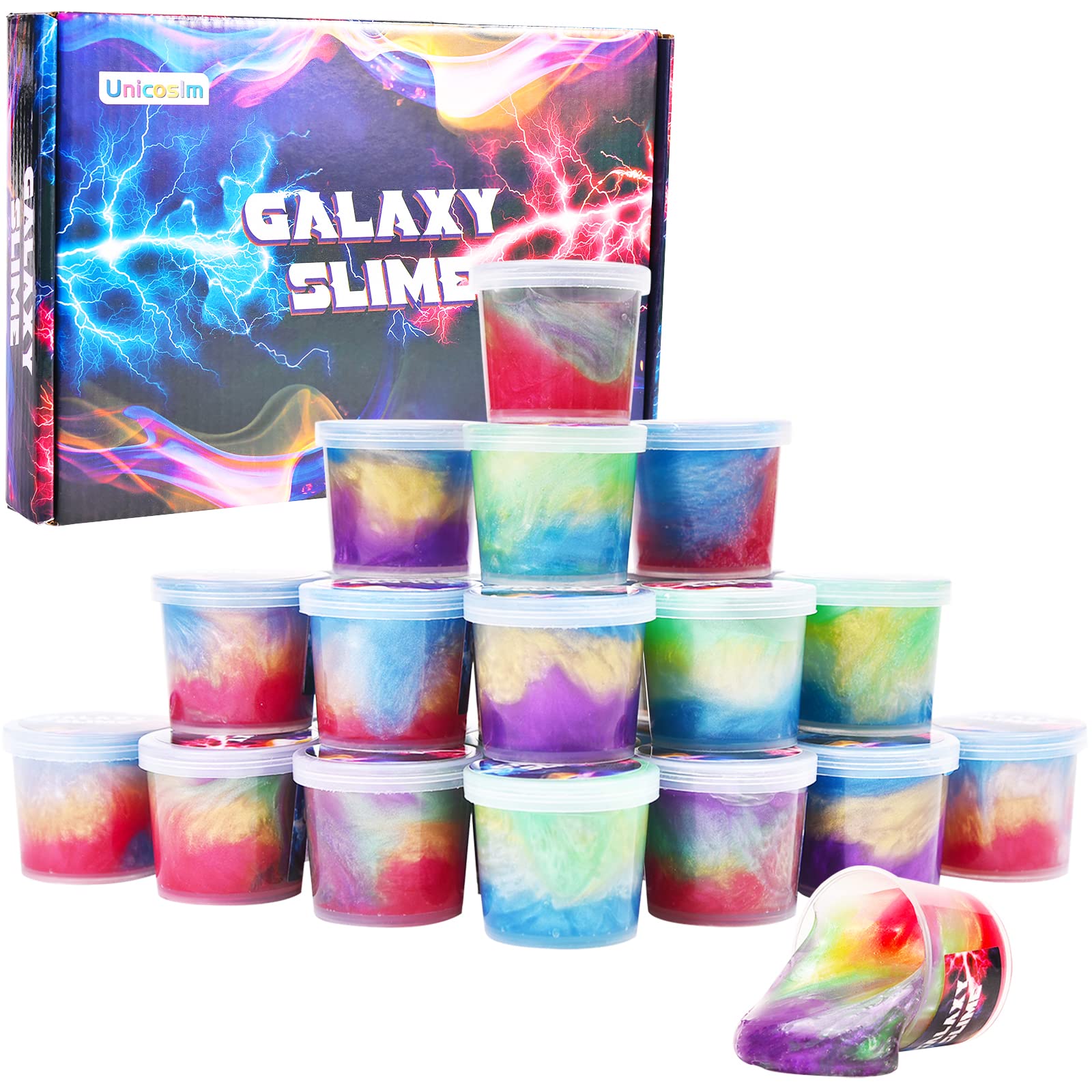 Unicoslm galaxy slime bulk for kid party favors and tactile fun