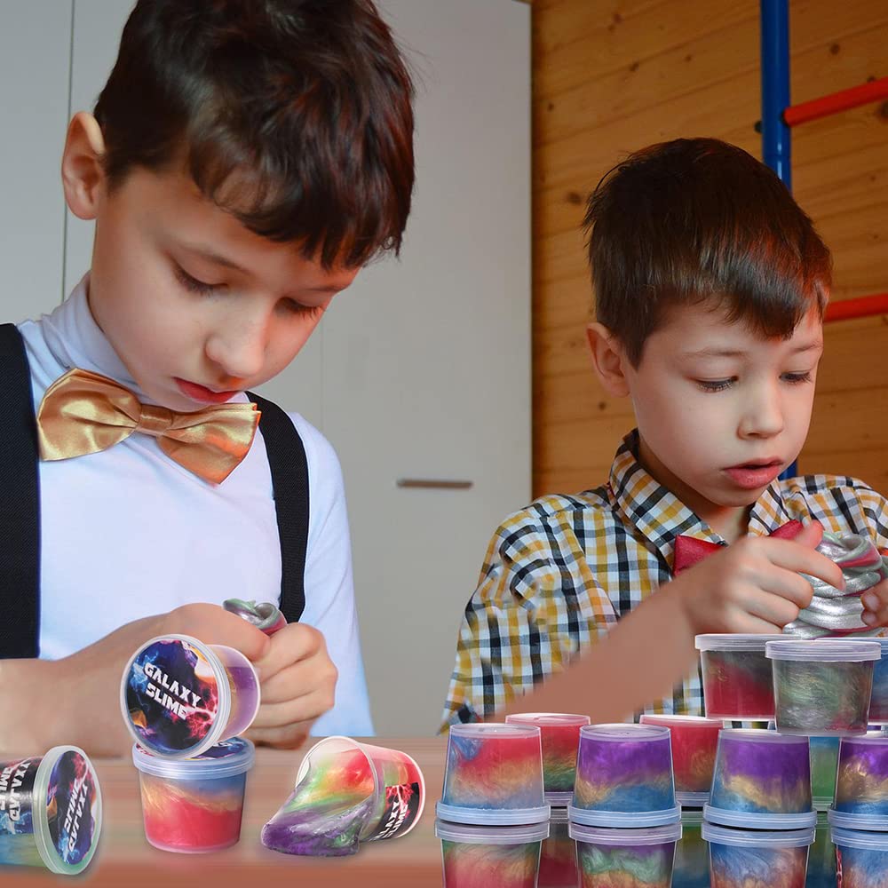 Unicoslm party favors idea: bright slime for classroom exchanges