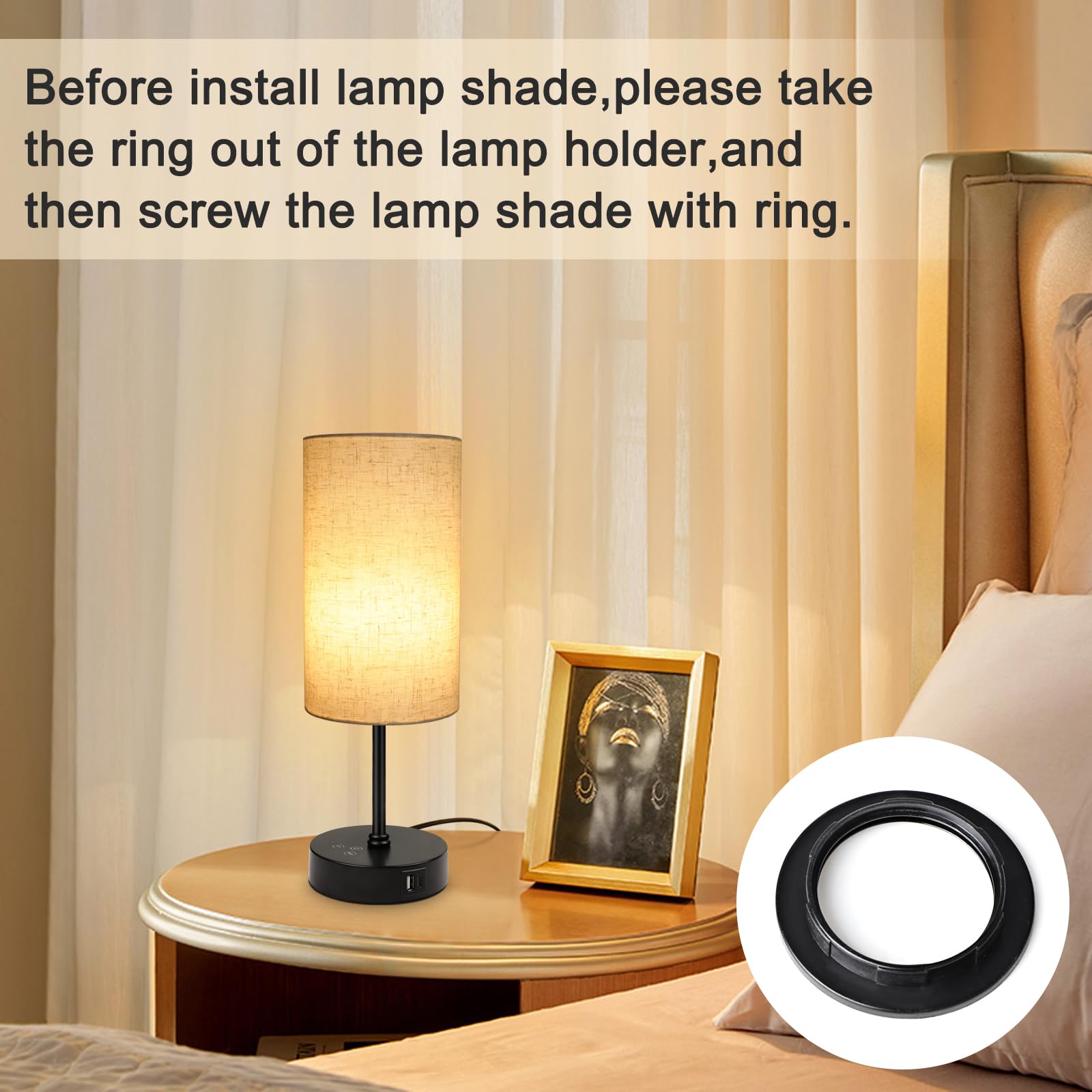 Base includes Type-C and USB ports for convenient device charging.