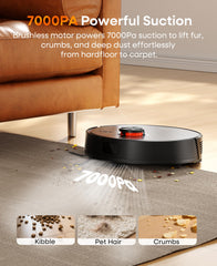 Uninell vacuum delivers 7000Pa suction for surface crumbs and pet hair.
