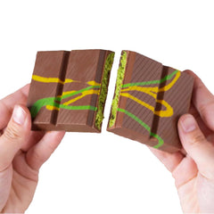 UNIQBITE Dubai chocolate bar slice, perfect indulgent dessert.