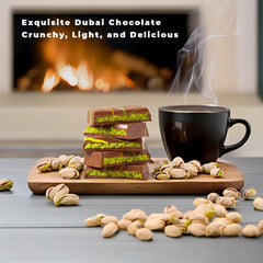 UNIQBITE Dubai pistachio cream-filled bar, rich and creamy.