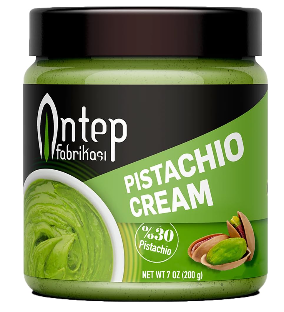 UNIQBITE Pistachio Cream jar with smooth spread, ideal for toast
